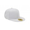 Flat peak cap - 4087:White, Cotton